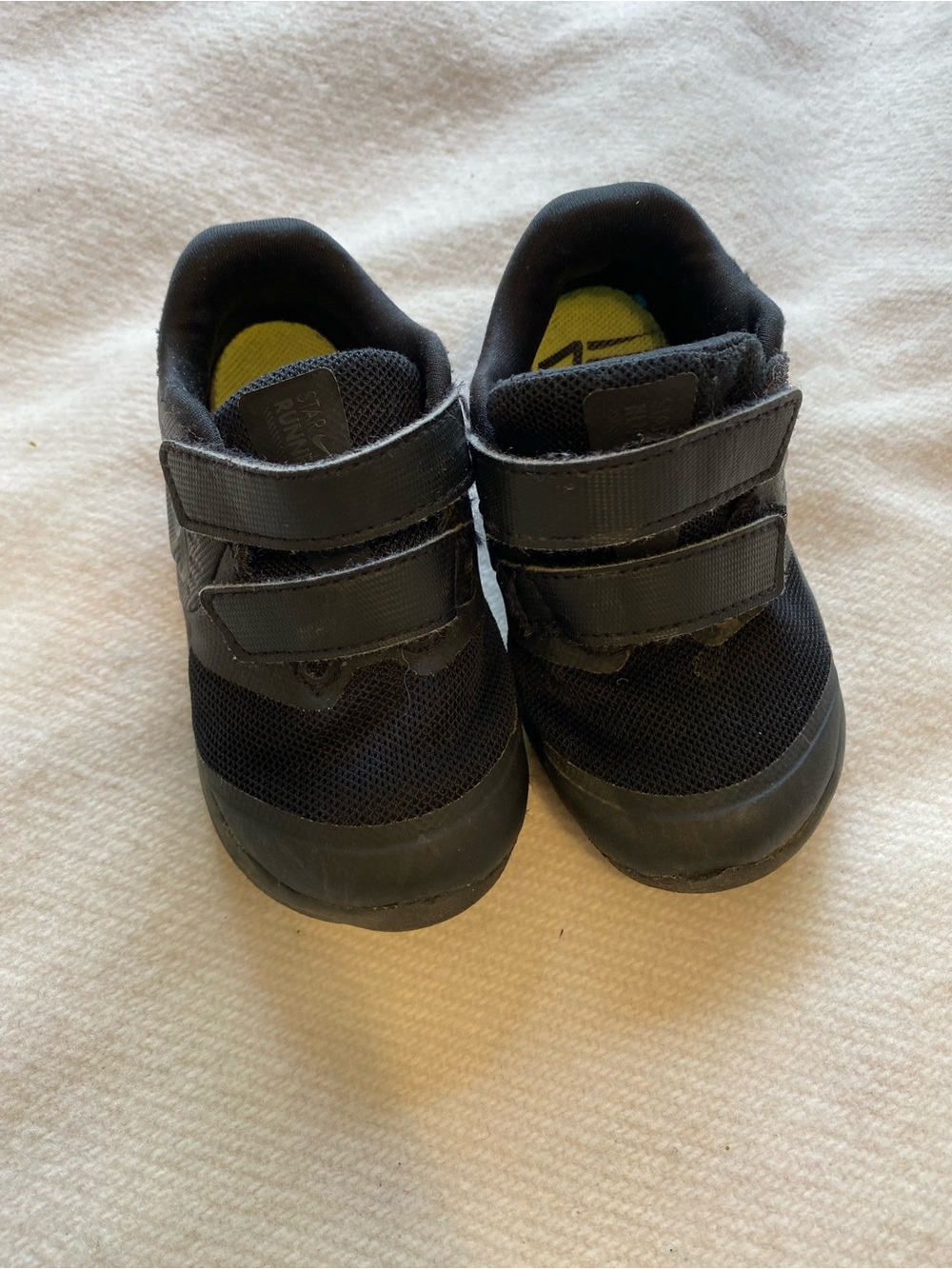 Nike Star Runner 2 Toddler Sneakers Black Hook & Loop Size 7C